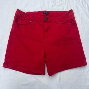 🌷adorable trendy bright red mid rise shorts